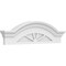 Ekena Millwork Segment Arch W/ Flankers 4 Spoke Architectural Grade PVC Pediment, 32"W x 9"H x 2-1/2"P PEDPS032X090SGF04 - alternate 1